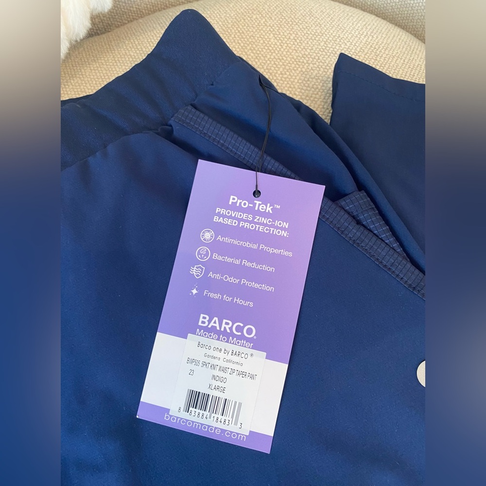 Barco Uniforms Indigo Pro-Tek Scrub Pants - Picture 3 of 10